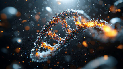 Poster - a mesmerizing artistic depiction of dna. perfect for educational materials scientific visualizations