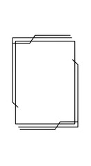 Poster - Geometric Abstraction: A minimalist square frame, composed of clean, black lines, creating a modern graphic. It has simple elegance for conceptual design.