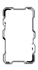 Poster - Tech Frame Outline: A sleek, tech-inspired frame, rendered in a clean, minimalist style, offering a modern design perfect for tech-related themes. 