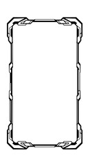 Poster - Cyber Frame Design: Futuristic frame design for a digital art or tech-themed projects, blending sleek lines with geometric accents.