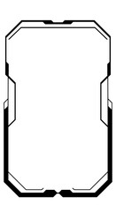 Poster - Futuristic Frame Border: A sleek, modern frame with geometric lines and sharp angles is presented against a clean background, embodying a sense of digital aesthetics.