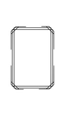 Fototapete - Elegant Geometric Frame: A simple, sophisticated geometric frame, with clean lines and balanced composition, offering a classic design that conveys a sense of refinement and versatility.