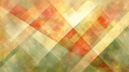 Poster - A painting of a mountain range with a yellow and green background. The painting is abstract and has a lot of texture