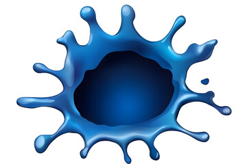 Poster - Abstract Blue Liquid Splash with Central Void