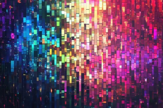 Background reveals glitch of fragment shimmer tone ripple