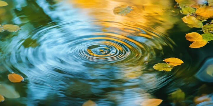 Background shows dreamy ripple, vibrant mist twist