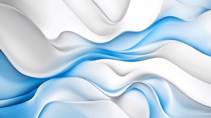 Aufkleber - Elegant abstract waves background in soft blue and white tones