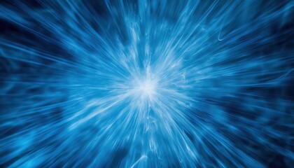 Aufkleber - Abstract Light Burst With Blue Streaks Radiating Outward Digital Artwork