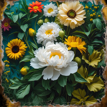 A vibrant whimsical background featuring