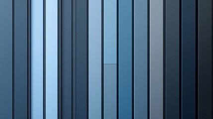 Aufkleber - Abstract Gradient: Vertical Blue Tones in a Modern Geometric Pattern