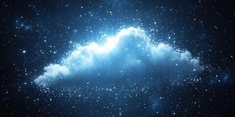 Wall Mural - night sky cloud stars glowing