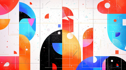 Poster - modern abstract illustration showcasing vibrant animal print elements with copy space, presenting a 