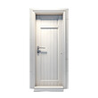 © SOMENA BEGUM - a white wooden door with a silver handle on a transparent background