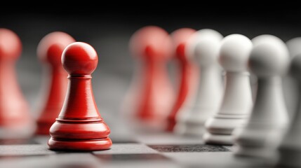 Poster - A chess game in progress illustrating strategic thinking and flexibility for directors of agile strategy in business dynamics