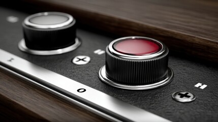 Poster - A camera featuring a red button symbolizing clarity and technology strategy in modern corporate environments