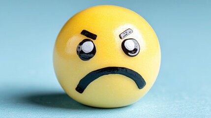 Poster - A sad looking egg symbolizing emotional insights on future labor finance models and economic forecasting concepts