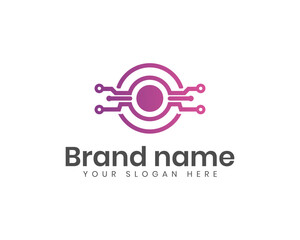 Poster - Abstract technology logo design vector template for modern business company