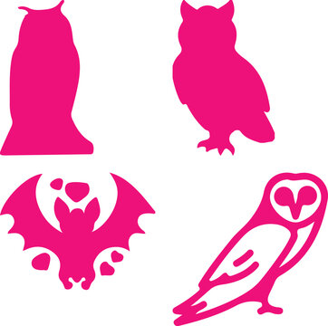  Owl bundil simple icon. Vector ICON all icon Viktor 