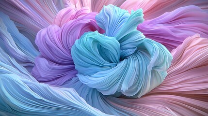 Aufkleber - Colorful Abstract Swirling Forms in Soft Pastel Shades and Textures