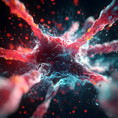 Poster - a vibrant abstract visualization of neural networks. it might be applicable for educational resource