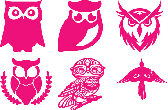  Owl  bundil simple icon. Vector ICON all icon Viktor 
