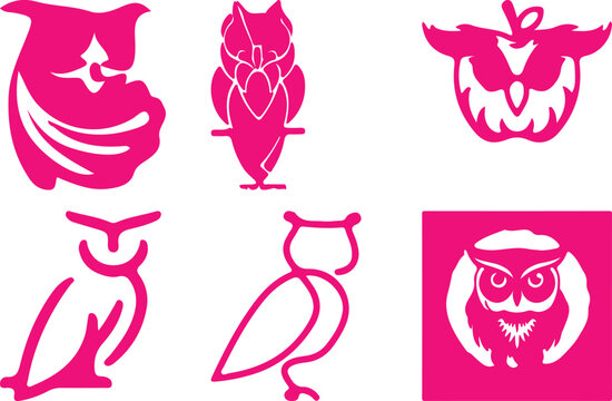 Owl  bundil simple icon. Vector ICON all icon Viktor 