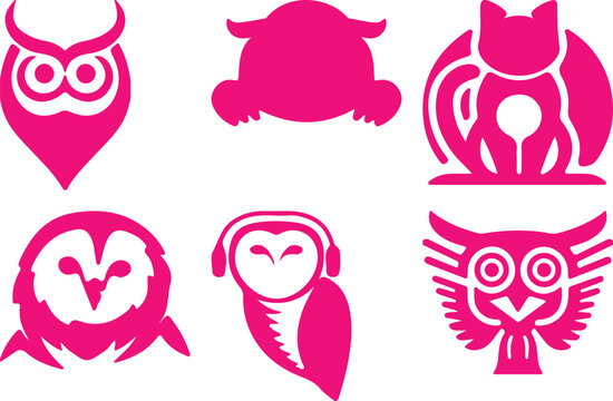  Owl  bundil simple icon. Vector ICON all icon Viktor 