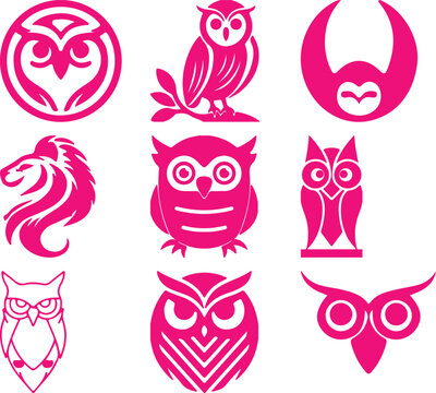  Owl  bundil simple icon. Vector ICON all icon Viktor 