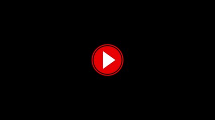 Poster - Play Button Animation On Black Background
