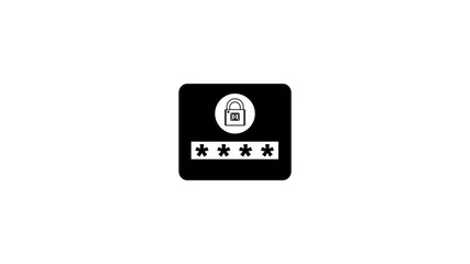 Poster - Security Code Animation With Lock Icon