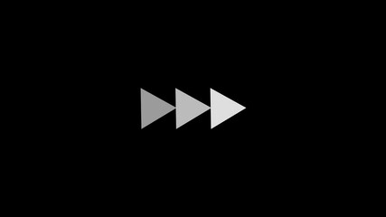 Poster - Forward Arrow Animation On Black Background