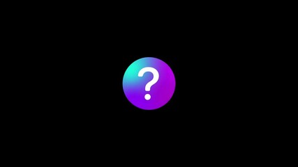 Poster - Gradient Question Mark Symbol On Black Background