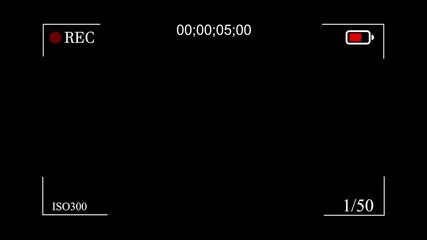 Fototapete - Camera Recording Viewfinder Interface With Timecode Battery Indicator And Settings Overlay