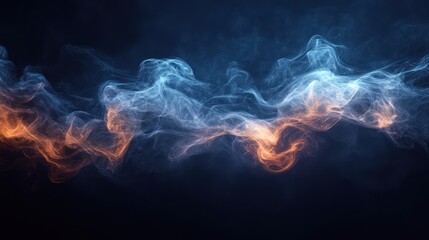 Fototapete - Abstract Smoke Flowing Dark Background (2)