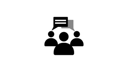 Poster - Team Communication Discussion Icon Animation