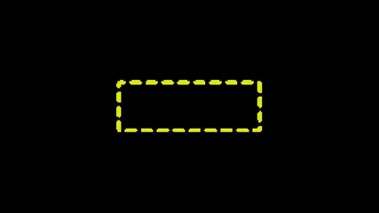 Poster - Animated Dotted Yellow Rectangle On Black Background