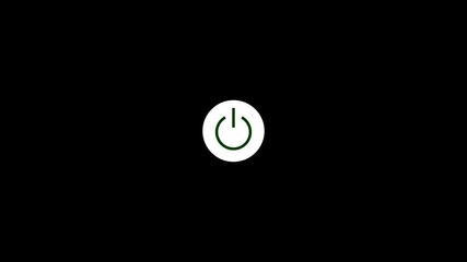 Poster - Power Button Icon Animation On Black Background