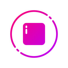 Fototapete - Design Illustration graphic of stop button icon with gradient style. Suitable for UI, mobile design, web design, etc.
