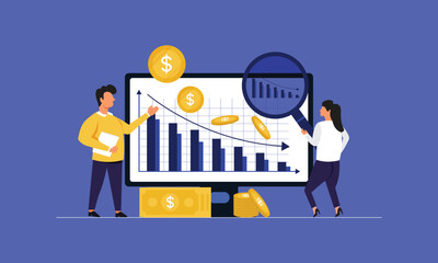 Poster - Money Loss and Recession Concept. Financial Crisis Concept 