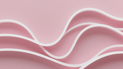 Fototapete - Abstract Pink and White Wave Design for Modern Backgrounds