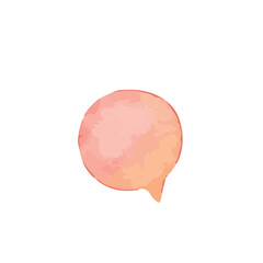 Poster - vector illustration of chat balloon element in watercolor style. colorfull watercolor