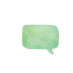 Poster - vector illustration of chat balloon element in watercolor style. colorfull watercolor