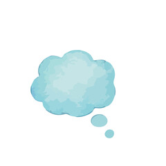 Poster - vector illustration of chat balloon element in watercolor style. colorfull watercolor