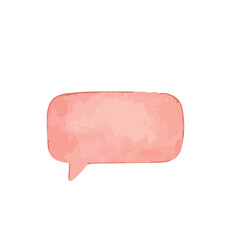 Poster - vector illustration of chat balloon element in watercolor style. colorfull watercolor