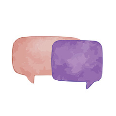 Poster - vector illustration of chat balloon element in watercolor style. colorfull watercolor