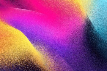 Fototapete - Vibrant abstract gradient backgrounds in pink, yellow, blue, and purple with dark grainy textures for modern digital artwork and professional presentations