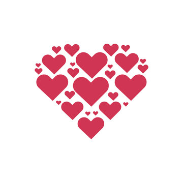 Romantic Heart Pattern, Love Background Design for Valentine's Day & Weddings
