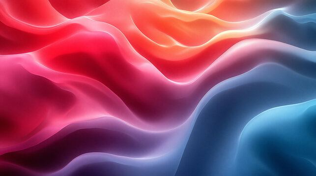 Abstract vibrant wavy colors