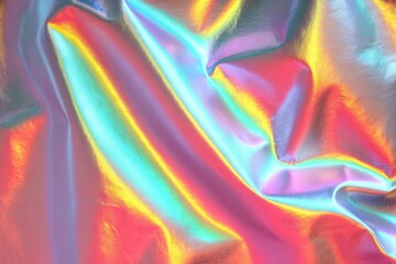 Poster - Iridescent holographic foil with rainbow shine for lively backgrounds and distinctive design features in contemporary digital applications