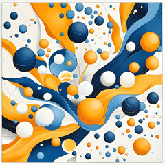 Poster - Abstract art piece featuring dynamic shapes and vibrant colors perfect for modern spaces. Ideal for posters or wall art. It adds visual interest and sophistication.